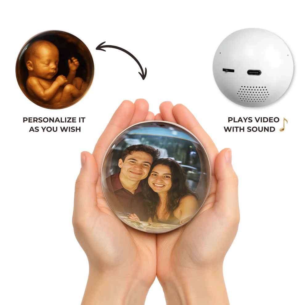 Glob LED video 360° personalizabil cu Wi‑Fi