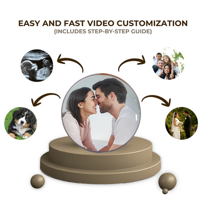 Glob LED video 360° personalizabil cu Wi‑Fi